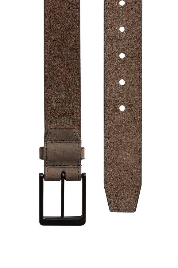 Nubuck Leather Utility Belt Black