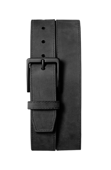 Nubuck Leather Utility Belt Black
